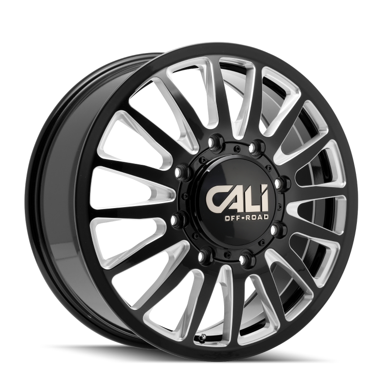 Picture of Cali Off-Road 9110D Summit Dually 20x8.25 / 8x165.1 BP / -232mm OS / 121.3mm Hub Gls Blk Mill Wheel