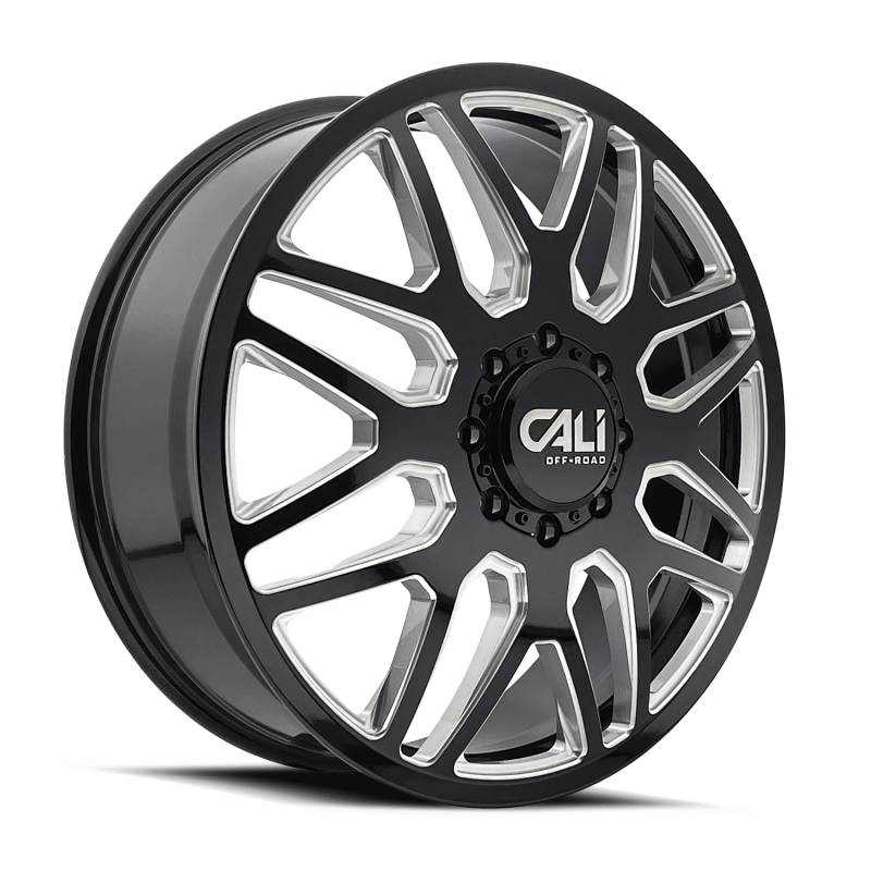 Picture of Cali Off-Road 9115D Invader Dually 22x8.25 / 8x165.1 BP / -232mm OS / 121.3mm Hub Gls Blk Mill Wheel