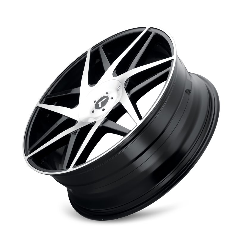 Picture of Kraze KR192 Phase 22x8.5 / 5x115/120 BP / 38mm Offset / 74.1mm Hub Gloss Black Machined Wheel