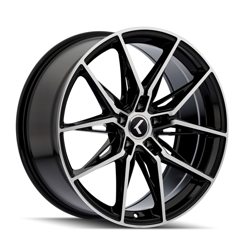 Picture of Kraze KR196 Evolve 18x8.5 / 5x112 BP / 40mm Offset / 66.56mm Hub Gloss Black Machined Wheel