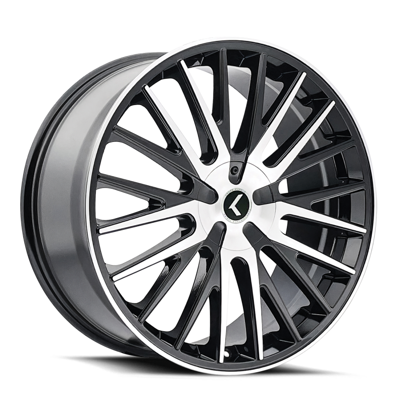 Picture of Kraze KR185 Double Down 17x8 / 5x112/120 BP / 38mm Offset / 74.1mm Hub Gloss Black Machined Wheel
