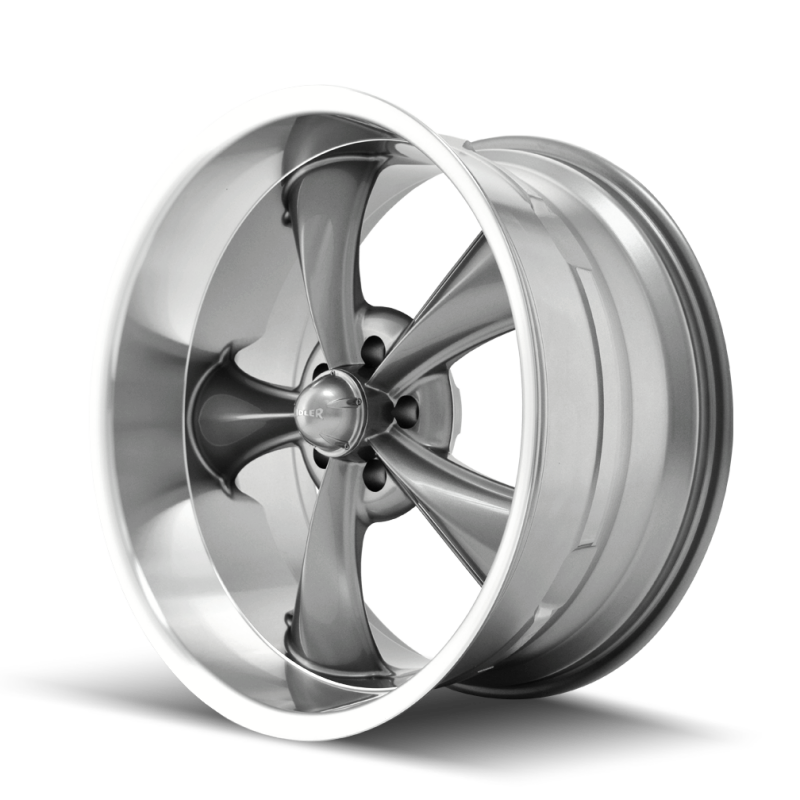 Picture of Ridler 695 18x9.5 / 5x127 BP / 6mm Offset / 83.82mm Hub Gloss Grey Machined Wheel