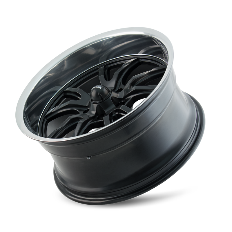 Picture of Ridler 650 18x9.5 / 5x120.65 BP / 0mm Offset / 83.82mm Hub Matte Black Polished Wheel