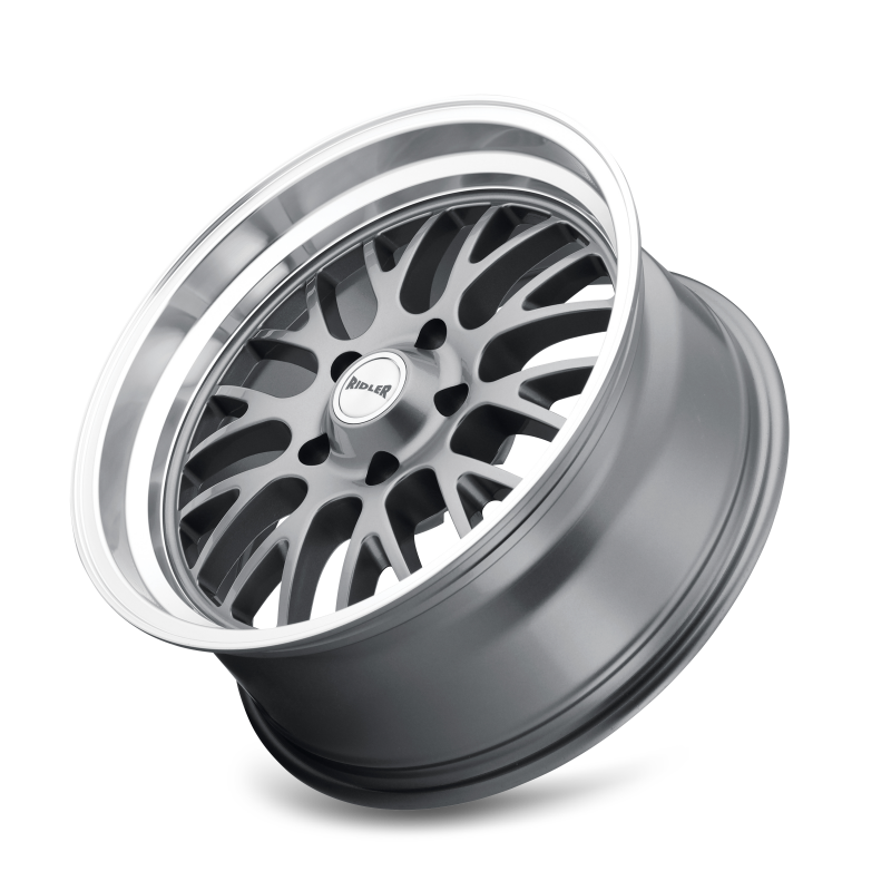Picture of Ridler 607 18x9.5 / 5x120.65 BP / 6mm Offset / 83.82mm Hub Gloss Grey Machined Wheel