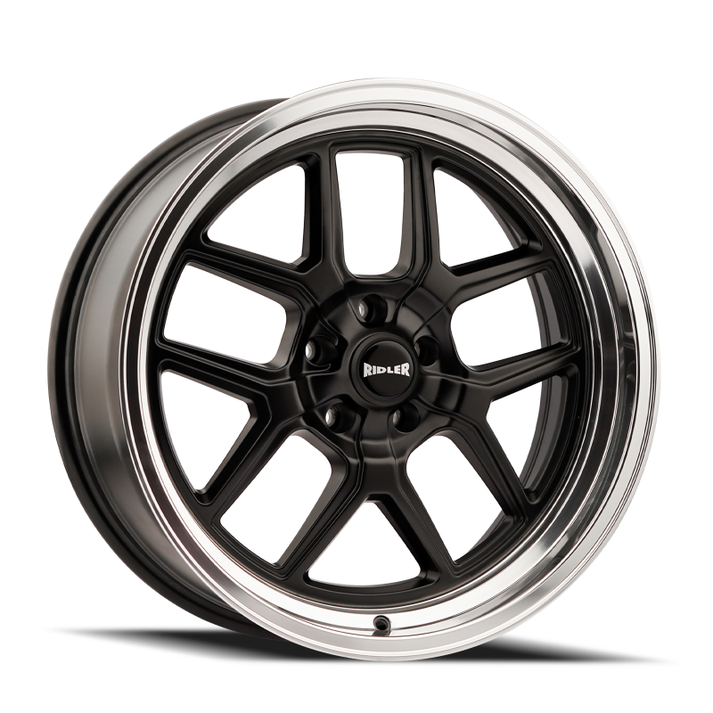 Picture of Ridler 610 20x10 / 5x127 BP / 0mm Offset / 83.82mm Hub Matte Black Polished Wheel