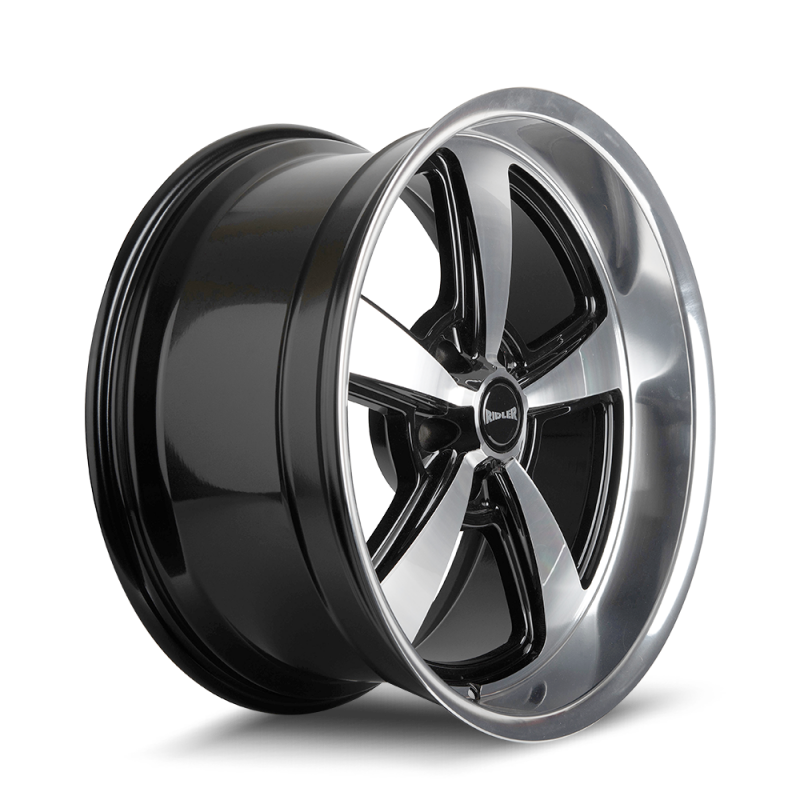 Picture of Ridler 652 20x10 / 5x120.65 BP / 0mm OS / 83.82mm Hub Gls Blk w/ Diamond Cut Face & Lip Wheel