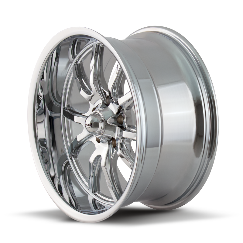 Picture of Ridler 650 18x9.5 / 5x120.65 BP / 0mm Offset / 83.82mm Hub Chrome Wheel