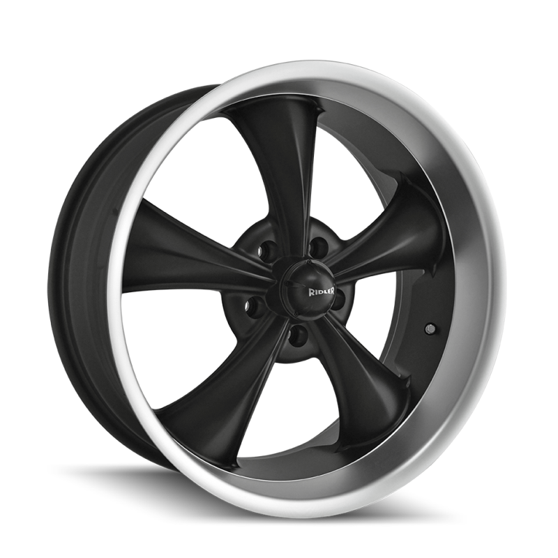 Picture of Ridler 695 22x9 / 5x120.65 BP / 0mm Offset / 83.82mm Hub Matte Black Machined Wheel