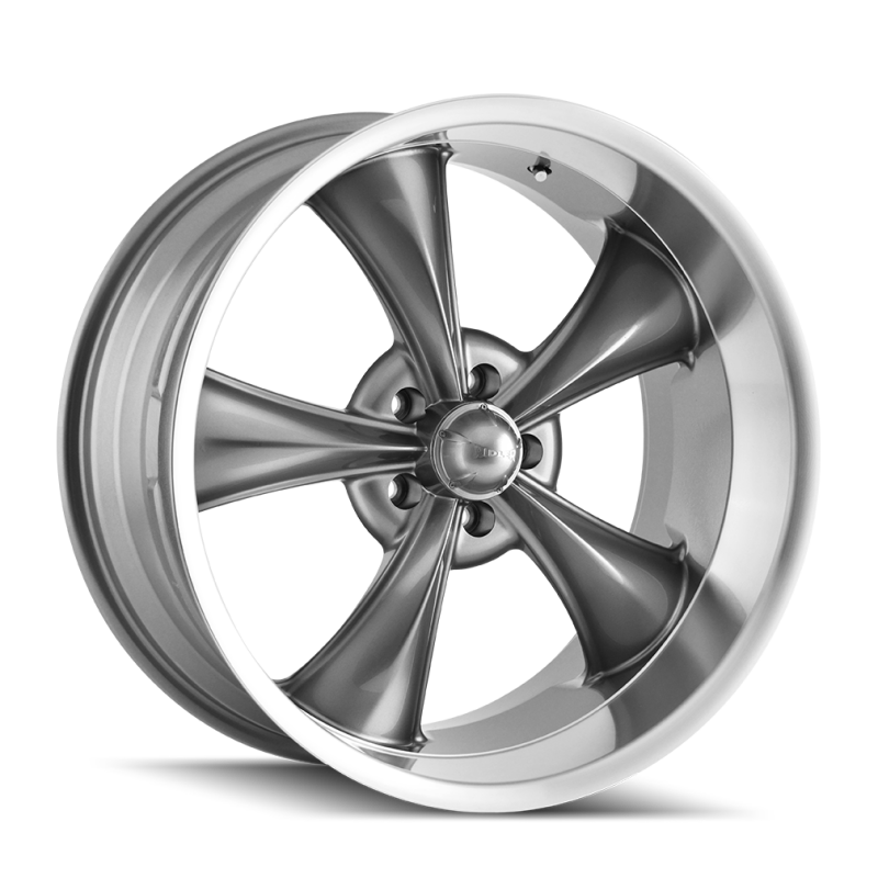 Picture of Ridler 695 22x9 / 5x127 BP / 0mm Offset / 83.82mm Hub Gloss Grey Machined Wheel