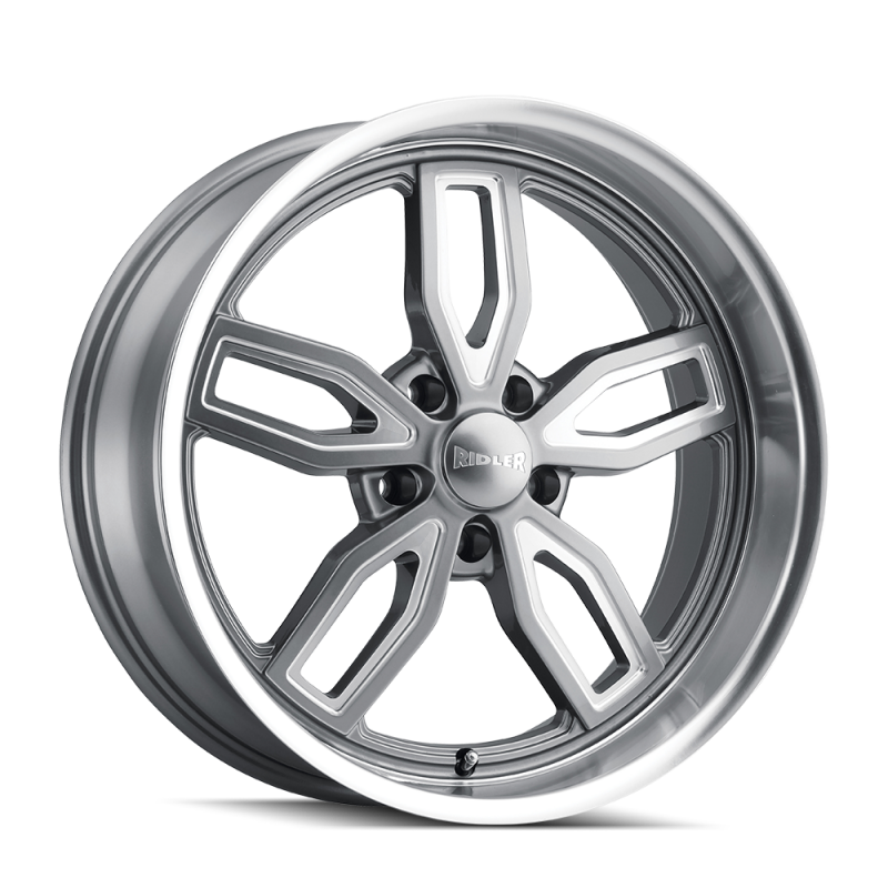 Picture of Ridler 608 20x8.5 / 5x120.65 BP / 0mm Offset / 72.62mm Hub Gloss Grey Milled Wheel