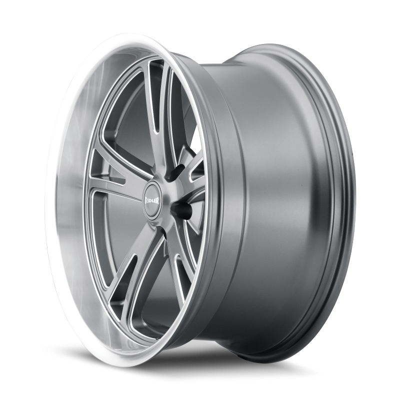 Picture of Ridler 606 18x9.5 / 5x127 BP / 0mm Offset / 83.82mm Hub Gloss Grey Machined Wheel