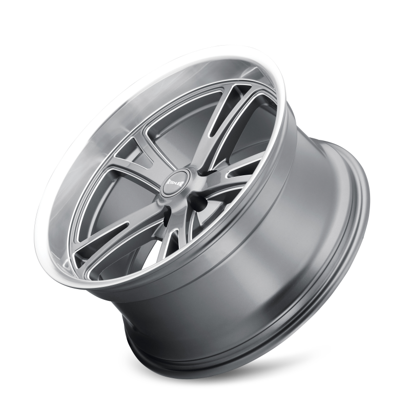 Picture of Ridler 606 20x8.5 / 5x120.65 BP / 0mm Offset / 83.82mm Hub Gloss Grey Machined Wheel