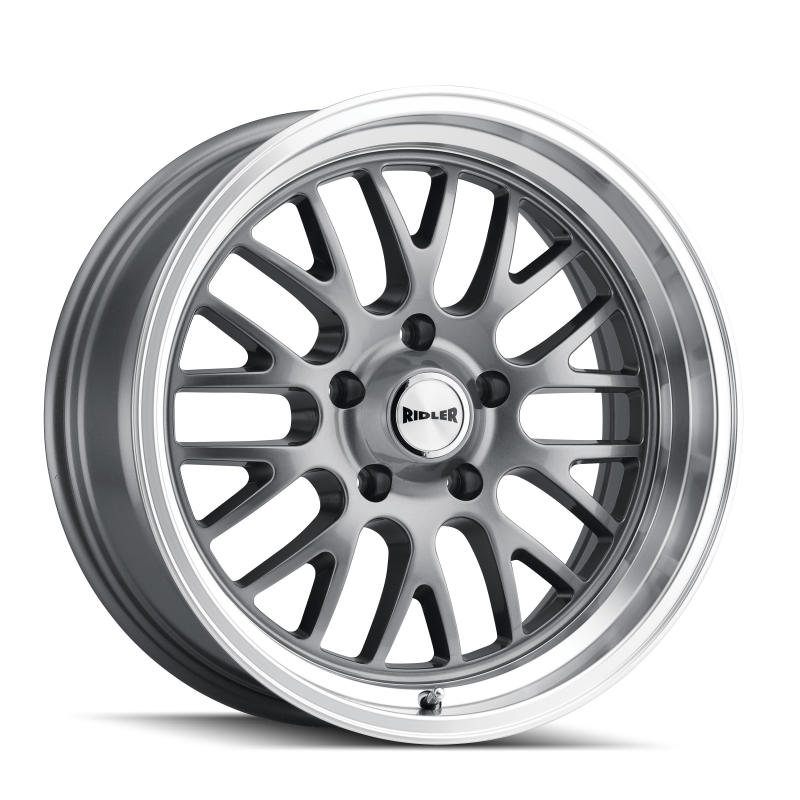 Picture of Ridler 607 20x8.5 / 5x120.65 BP / 0mm Offset / 83.82mm Hub Gloss Grey Machined Wheel