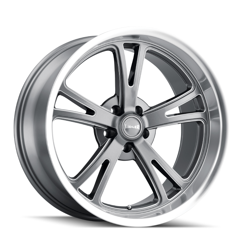 Picture of Ridler 606 20x8.5 / 5x127 BP / 0mm Offset / 83.82mm Hub Gloss Grey Machined Wheel