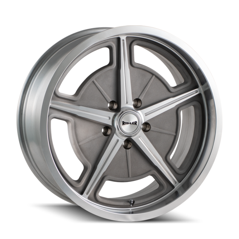 Picture of Ridler 605 18x9.5 / 5x120.65 BP / 0mm Offset / 83.82mm Hub Matte As-Cast Machined Wheel