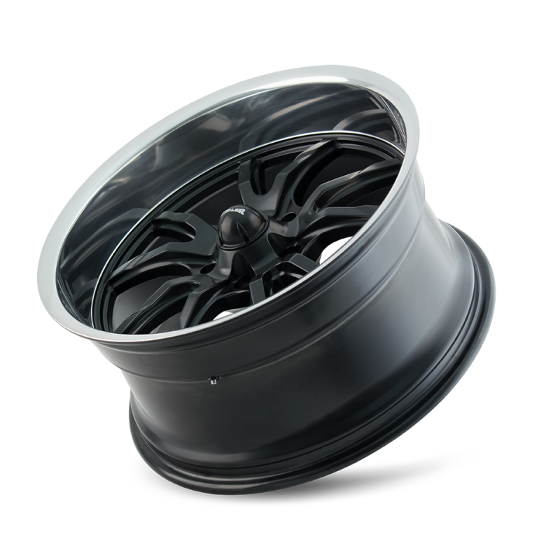 Picture of Ridler 650 17x7 / 5x120.65 BP / 0mm Offset / 83.82mm Hub Matte Black Polished Wheel
