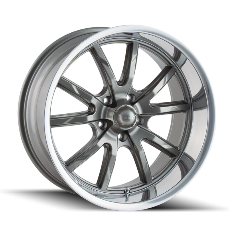Picture of Ridler 650 17x7 / 5x120.65 BP / 0mm Offset / 83.82mm Hub Gloss Grey Polished Wheel