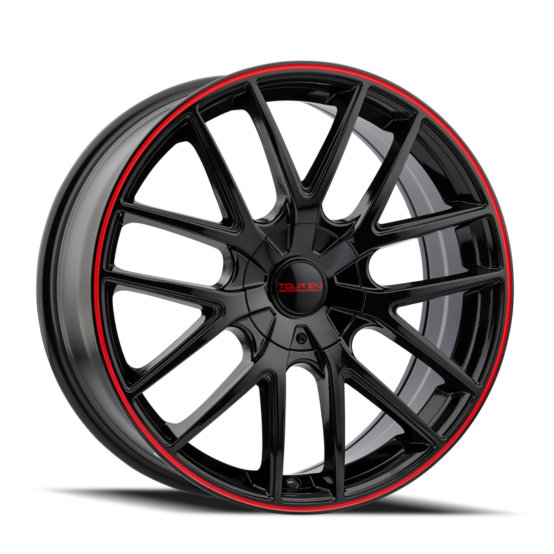 Picture of Touren 3260 TR60 16x7 / 5x110/115 BP / 42mm Offset / 72.62mm Hub Gloss Black w/ Red Ring Wheel