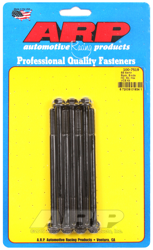 Picture of ARP Merlin block, Brodix head BB hex valve cover bolt kit