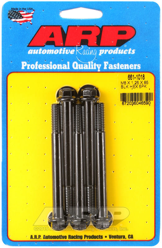 Picture of ARP M8 x 1.25 x 85 hex black oxide bolts