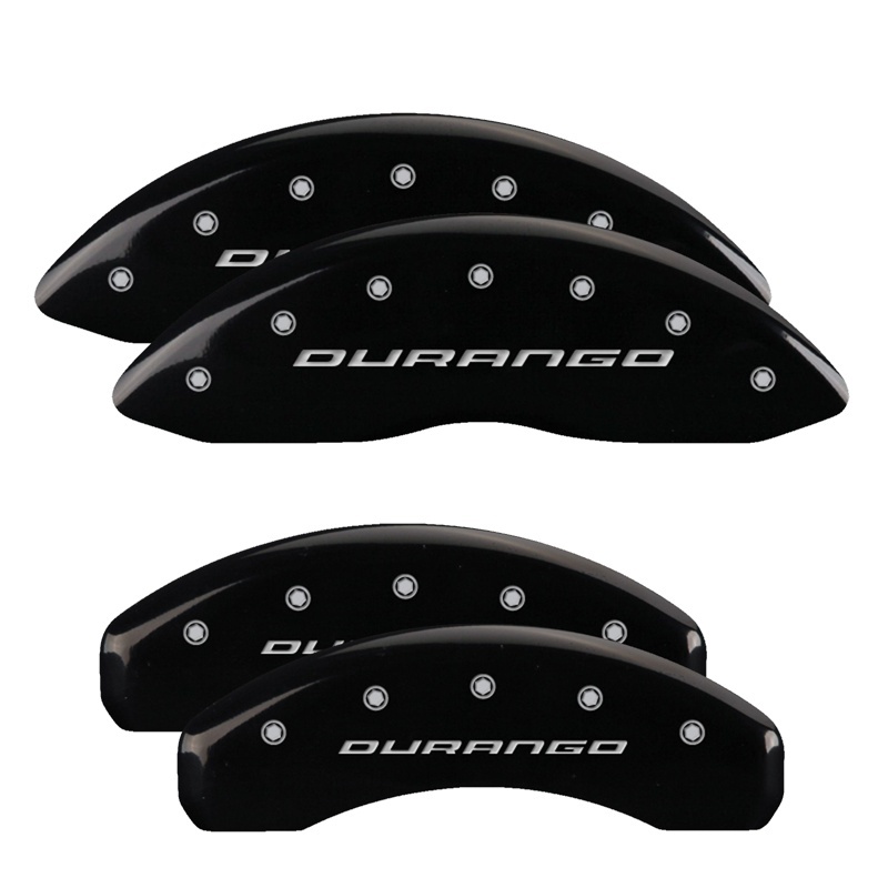 Picture of MGP 4 Caliper Covers Engraved Front & Rear With out stripes/Durango Black finish silver ch