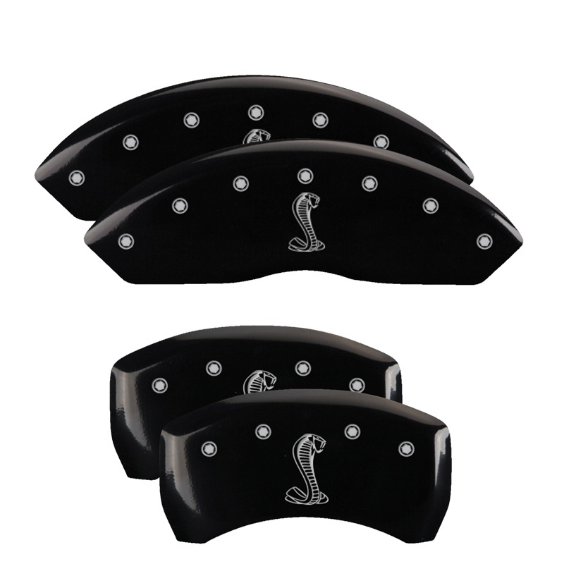 Picture of MGP 4 Caliper Covers Engraved Front & Rear Tiffany Snake Black finish silver ch
