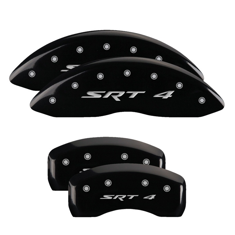 Picture of MGP 4 Caliper Covers Engraved Front & Rear SRT4 Black finish silver ch