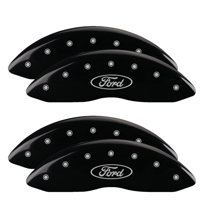 Picture of MGP 4 Caliper Covers Engraved Front & Rear Oval logo/Ford Black finish silver ch