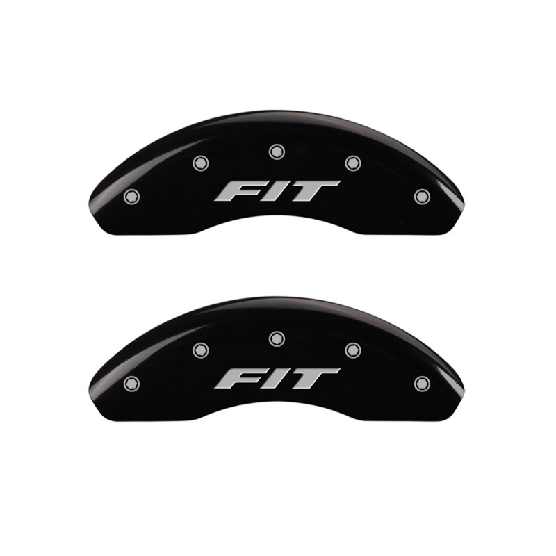 Picture of MGP Front set 2 Caliper Covers Engraved Front FIT Black finish silver ch