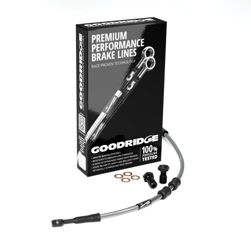 Picture of Goodridge 16-20 HD XG500/XG750 (w/o ABS) +10in Clear Brake Line Kit w/Black Fittings