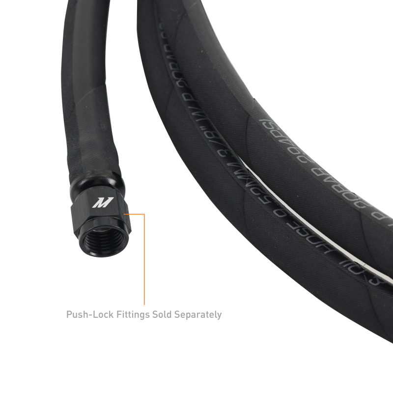 Picture of Mishimoto Push Lock Hose, Black, -6AN, 240in Length