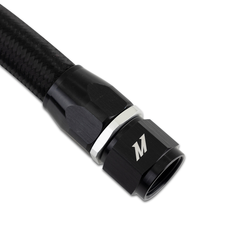 Picture of Mishimoto 3Ft Stainless Steel Braided Hose w/ -10AN Straight/90 Fittings - Black