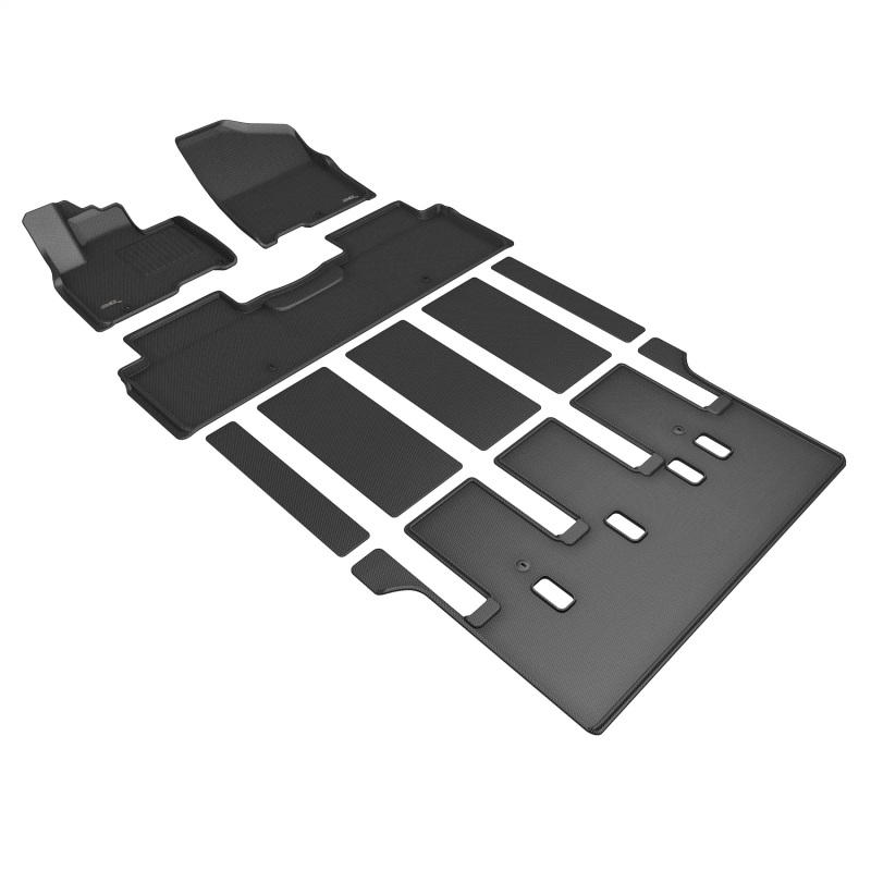 Picture of 3D MAXpider 22-24 Kia Carnival 7-Seat W/ Rear Auto Seat Kagu Black R1 R2 R3