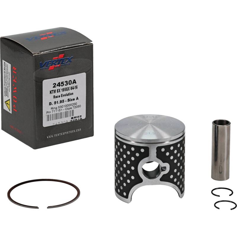 Picture of Vertex Piston 04-11 KTM 105 SX 105cc Cast Race Evolution Stroker Piston Kit 112cc 15mm