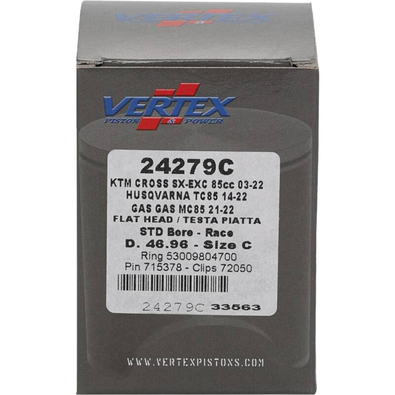 Picture of Vertex Piston 09-24 KTM 85 SX 85cc Cast Race Piston Kit