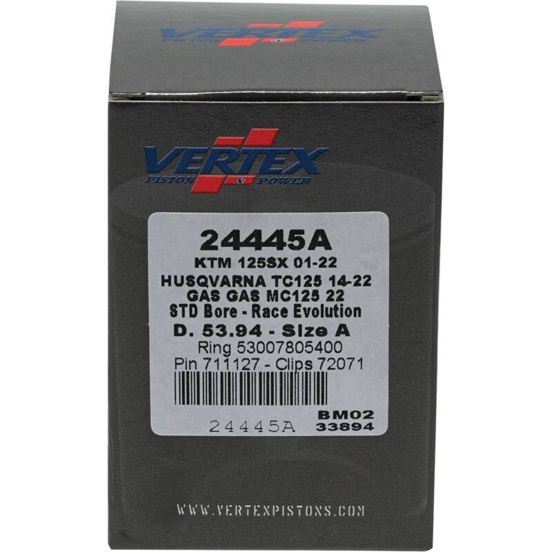 Picture of Vertex Piston 01-24 KTM 125 SX 125cc Cast Race Evolution Piston Kit