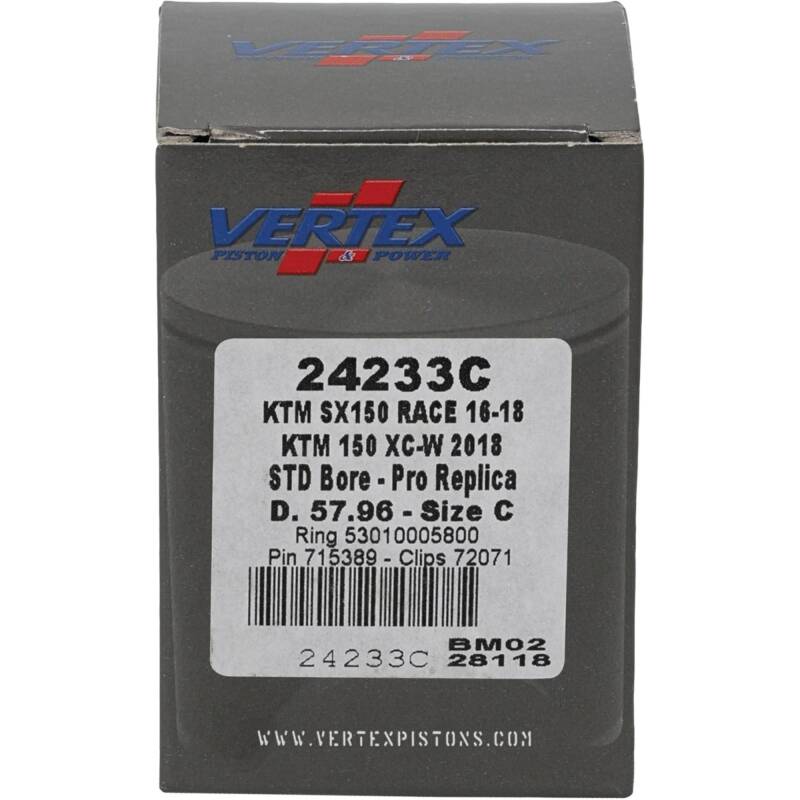 Picture of Vertex Piston 16-22 KTM 150 SX 150cc Cast Race Piston Kit