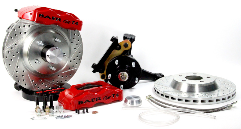 Picture of Baer Brakes 82-92 Chevrolet Camaro STD Studs 13in Track4 Front SDZ Brake Kit - Silver