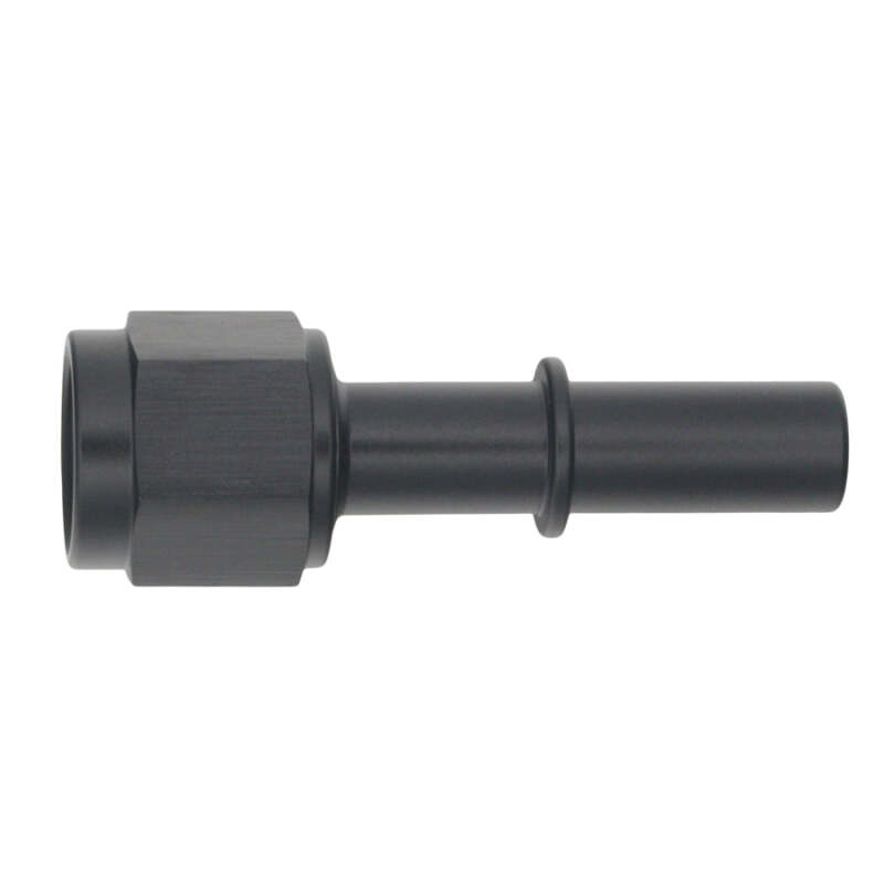 Picture of DeatschWerks 6AN Female Flare Swivel to 3/8in Male EFI Quick Disconnect - Anodized Matte Black