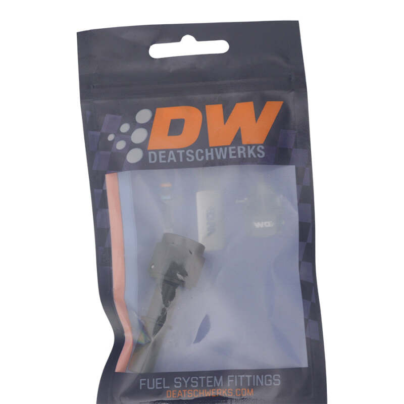Picture of DeatschWerks 6AN Female Flare Swivel to 3/8in Male EFI Quick Disconnect - Anodized Matte Black