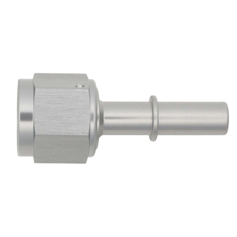 Picture of DeatschWerks 8AN Female Flare Swivel to 3/8in Male EFI Quick Disconnect - Anodized DW Titanium