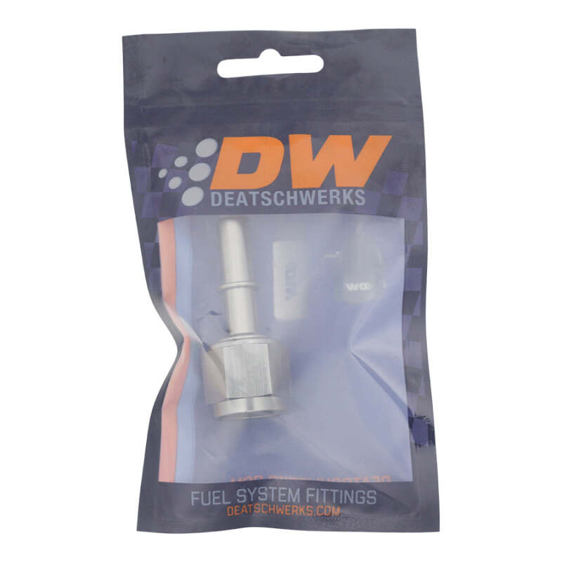 Picture of DeatschWerks 8AN Female Flare Swivel to 3/8in Male EFI Quick Disconnect - Anodized DW Titanium
