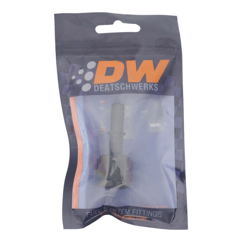 Picture of DeatschWerks 8AN Female Flare Swivel to 3/8in Male EFI Quick Disconnect - Anodized Matte Black