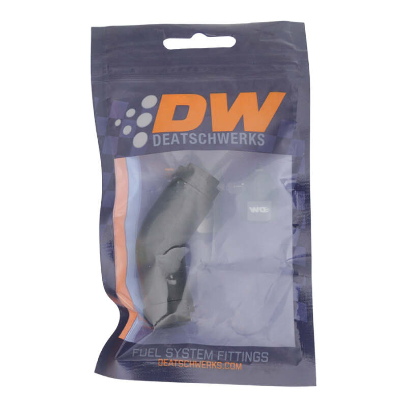 Picture of DeatschWerks 3/8in Female EFI Quick Connect to 3/8in Female EFI Quick Connect - Anodized Matte Black