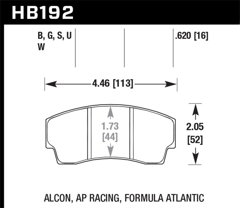 Picture of Hawk Performance HAWK ER-1 Brake Pad Sets - HB192D.620