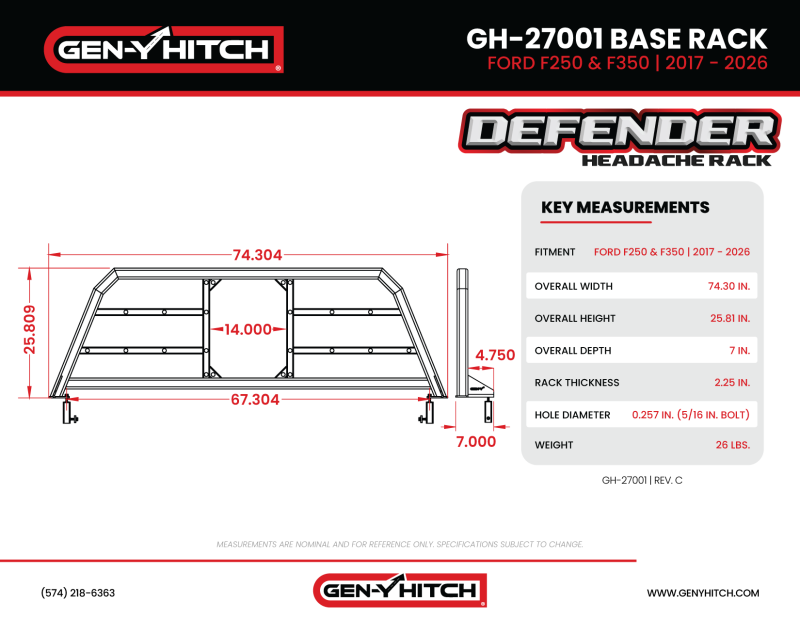 Picture of GEN-Y Hitch GEN Defender Headache Rack Exterior Trim - GH-27001