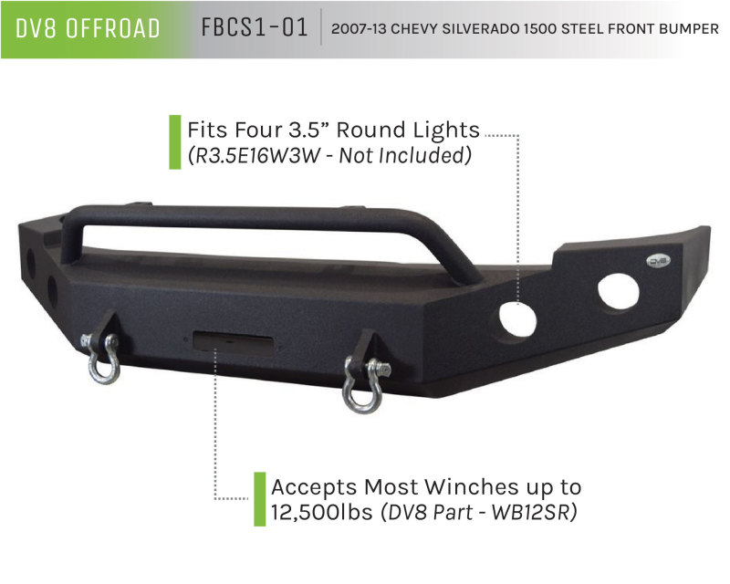 Picture of DV8 Offroad DVE Front Bumpers - FBCS1-01
