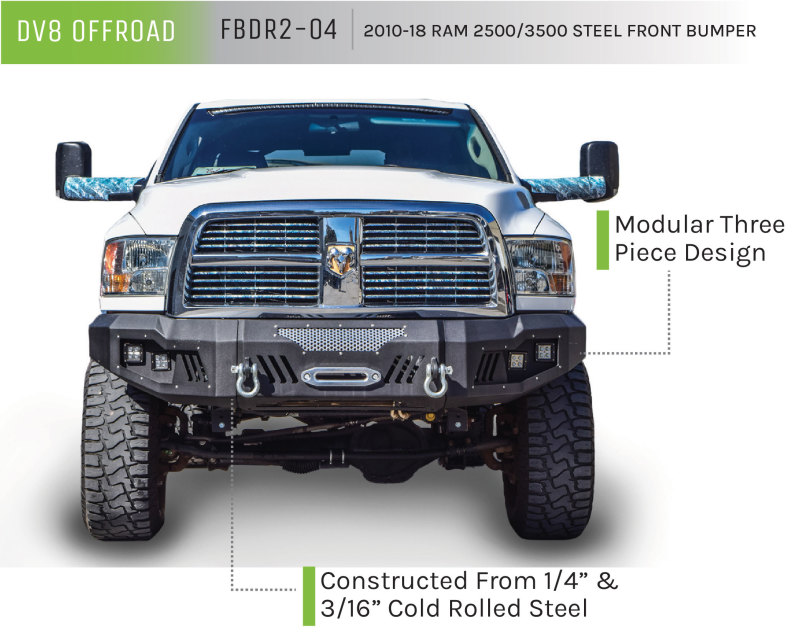 Picture of DV8 Offroad DVE Front Bumpers - FBDR2-04