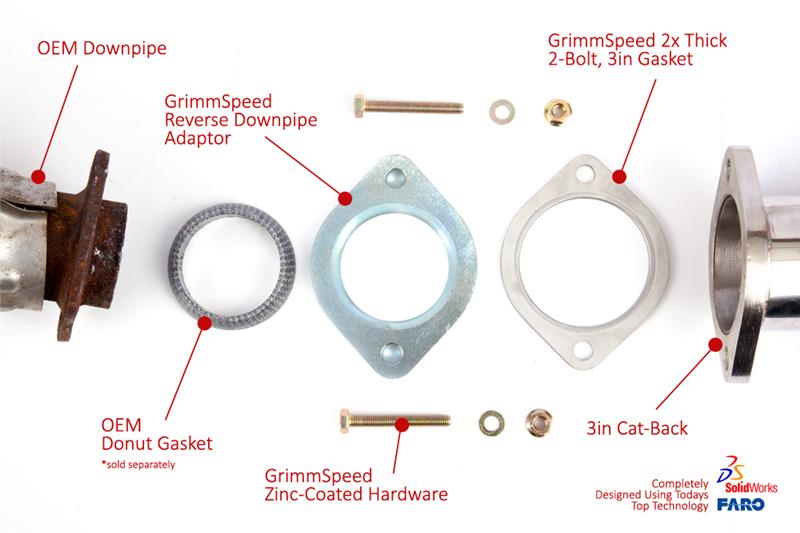 Picture of GrimmSpeed GRM Exhaust Adapters - GRM077046