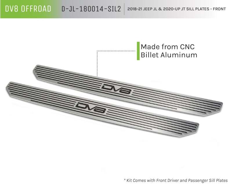 Picture of DV8 Offroad DVE Sill Plates Body Armor & Rock Rails - D-JL-180014-SIL2